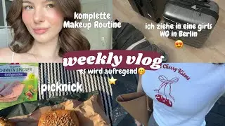 ICH ziehe in eine GIRLS WG in BERLIN, Meine Makeup Routine, Picknick🤭| WOCHENVLOG | minimalromi