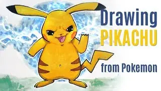 Drawing PIKACHU from  Pokemon  (copic markers)