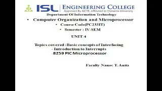 IT Lecture- 21 (UNIT-4) 8259 Programmable Interrupt Controller
