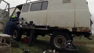 Восстановление УАЗ "буханка" - ремонт левого борта, переварка гнили