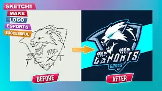 Esports Mascot Logo Design | Create Esports Logo Photoshop Tutorial