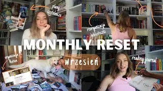 MONTHLY RESET - zaplanuj ze mną WRZESIEŃ 🍁📚 tbr, reorganizacja, notion, reading journal