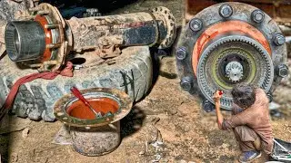 Doosan Excavator Back Tyre Bearing & Seals Change Process | Excavator Repairing
