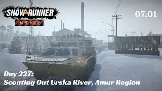 SnowRunner Hard Mode - R07 E01 - Scouting In Urska River, Amur