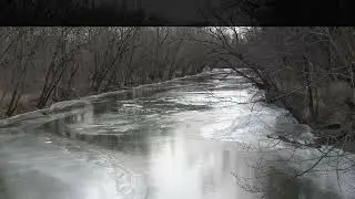 Relaxing winter river | Calm your stress away with one click!