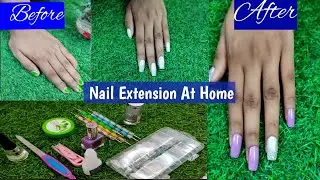 How To: Apply Fake Nails💅||Quick &  Easy Nails EXTENSION At Home||Soumi makover