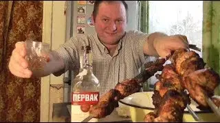 I'm frying shashlik with 