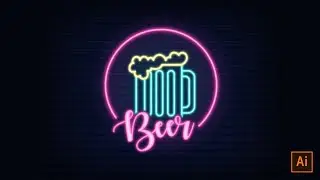 NEON Effect Design in Illustrator| Vector Art Tutorial