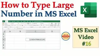 How to Fix Large Number ( problem in Size) in MS Excel ||