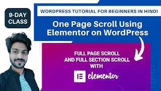 One-Page Scroll Using Elementor on Wordpress in Hindi