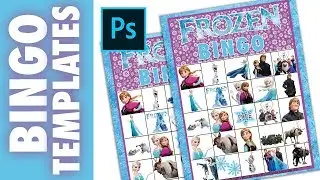 HOW TO MAKE BINGO CARDS TEMPLATE PRINTABLES IN PHOTOSHOP