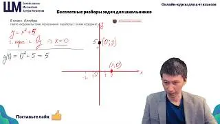 8 класс. Найти координаты точек пересечения  параболы с осями координат