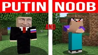 Noob and Putin in minecraft