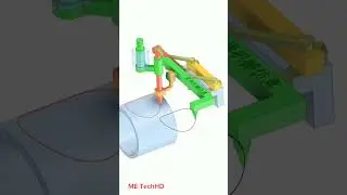 Linkage Contour Mechanism #machine #design #solidwork