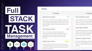Part 14 - Taskify | Dashbord UI Add Task - LogOut Functionality  | MERN Stack Task Management App
