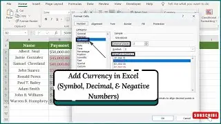 Add Any Currency Symbol in Excel – Custom & Negative Numbers