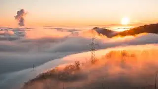 Fog | Mountain Covered With Fog | Beautiful Mountains Scene | 4K Ultra HD Video