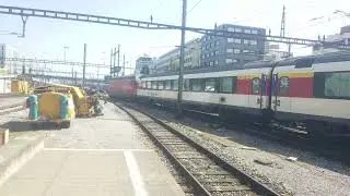 Eisenbahn Railway Station - Züge am Haupt Bahnhof Basel SBB Schweiz - Train train