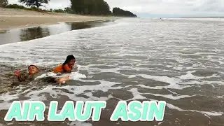 MANDI DIPANTAI BIKIN ISTANA PASIR SAMBIL BUAIAN #PADANGPARIAMAN