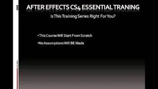 Adobe After Effects CS4 Training Episode 1 intro