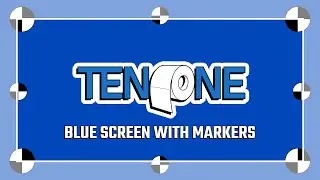 Blue Screen: Chroma Blue Screen with Tracking Markers (1 hour)