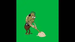 Fred the Fish Mopping Green Screen #shorts