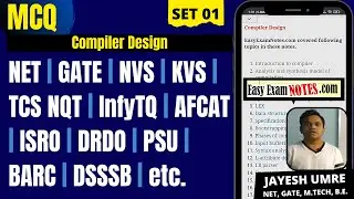 Top 500 Compiler Design MCQ for  GATE, NET, ISRO, KVS, NVS, PGT, DSSSB | SET 02