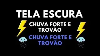 Barulho de Chuva para Dormir Profundamente   Som de Chuva Forte e Trovões na Floresta Nebulosa