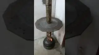 Печь на отработке из колёсных дисков