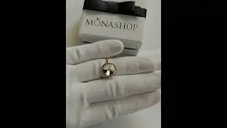 Кольцо и серьги Чародейка с белым кристаллом Swarovski, покрытие - золото
