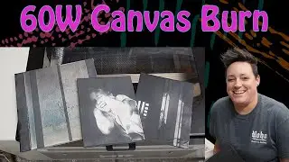 Laser Engrave Painted Canvas | Monport 60W CO2