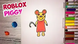 Как нарисовать новый скин Мышки из Пигги Роблокс Как нарисовать пигги роблокс