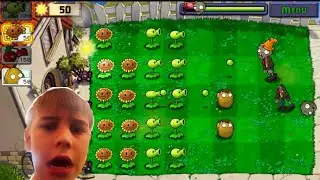 Растения против зомби!!! Горохострелы и подсолнухи!!! Plants vs zombies#1