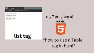 how to use table tag in html | learnbyshyam | #viral