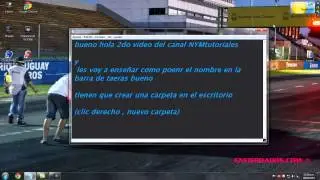 Como poner tu nombre en la barra de tareas (WINDOWS XP, 7,vista)