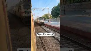 Tejas Express Crossing 🚉 #indianrailways