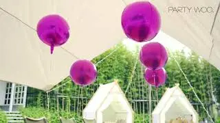 PartyWoo Hot Pink Foil Balloons 6 pcs , 22 inch Giant 4D Foil | PartyWoo Balloon Tutorial