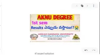aknu degree 1st sem results update // #aknu #results #examsworldwide