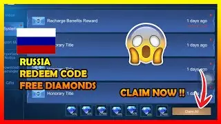 CLAIM NOW !!! RUSSIA REDEEM CODES FREE DIAMONDS🔥 IN MOBILE LEGEND BANG BANG#