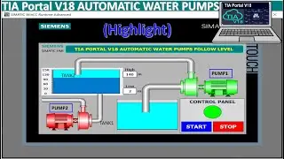 TIA Portal V18 and WinCC HMI simulation water pumps without using real PLCs (Highlight)