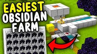 EASIEST OBSIDIAN FARM Minecraft Bedrock 1.21/26.1+! (3000+/H)