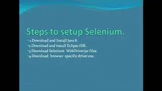 Selenium Webdriver installation