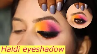 Haldi Eye Makeup For Wedding | Haldi Mehndi Eyeshadow look | Shruti Makeover