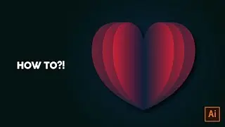 Fold a Paper Heart Tutorial in Illustrator with Gradient Tool: Step-by-Step Tutorial