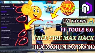 FF Tools Pro 6.0 Hack | free fire Max hack | free hack | headache hack | one tap😭ff tool | 1m views