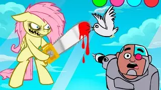 FNF Birdie Swaps Fluttershy | Guys Look A Birdie Song ( FNF mod ) Elements of Insanity