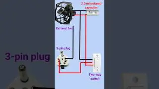 Exhaust fan Connection #electrical #wiring #youtubeshorts #shortfeed #shrots