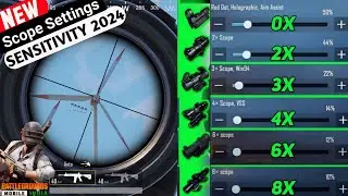 BGMI SCOPE SETTINGS 2X 3X 4X 6X 8X IN 2024😱| BGMI Scope Sensitivity Setting 2024✓ BGMI Scope Setting