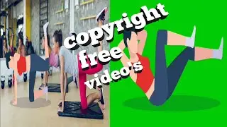 Female gym animation green screen video _copyright free green screen video