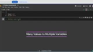 Python Variables - Assign Multiple Values